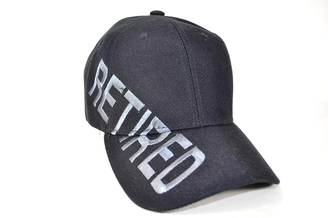 RET-001 PLAIN RETIRED CAPS BLACK